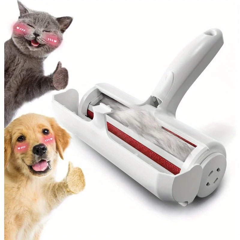 Cat Hair Remover and Reusable Lint Roller with Self - Cleaning Base - YourCatNeeds