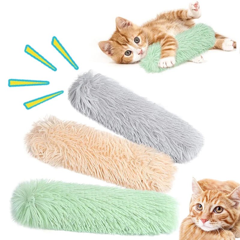 Cat Toys Cat Pillows, 3 Pack Soft and Durable Crinkle Sound Catnip Toys, Interactive Cat Kicker Toys for Indoor Cats, Promotes Kitten Exercise - YourCatNeeds