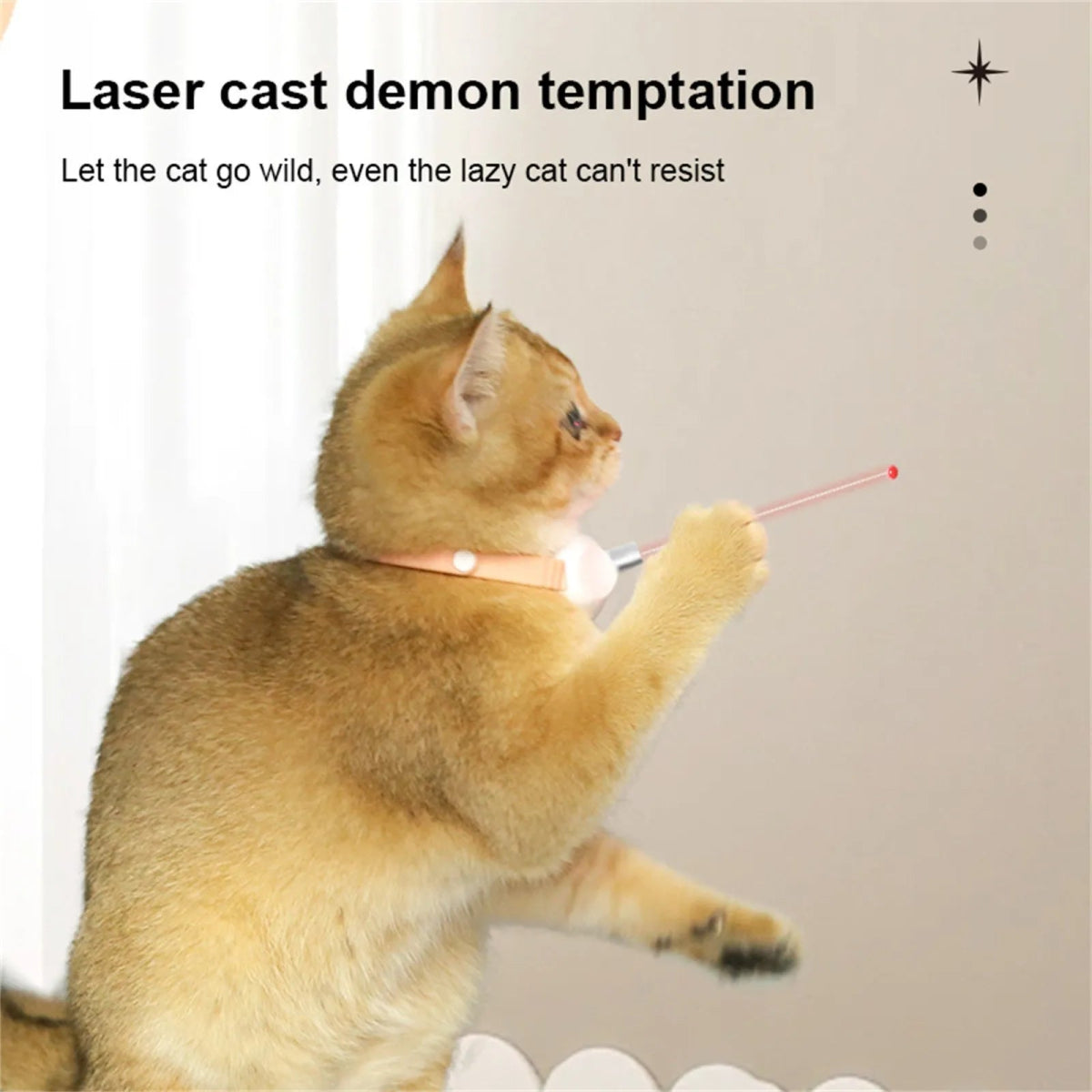 Laser Cat Toy Collar with LED Light – Rechargeable, Wearable, and Interactive Fun for Indoor Cats - YourCatNeeds