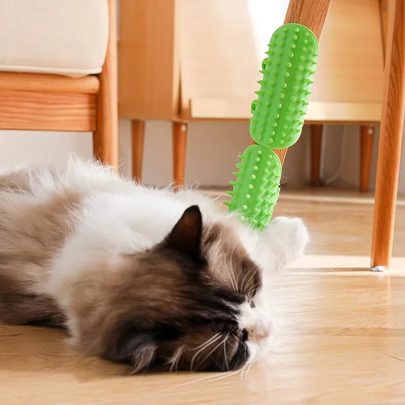 Self - Cleaning Wall - Mounted Cat Grooming Brush – Hair Removal & Massage Comb - YourCatNeeds