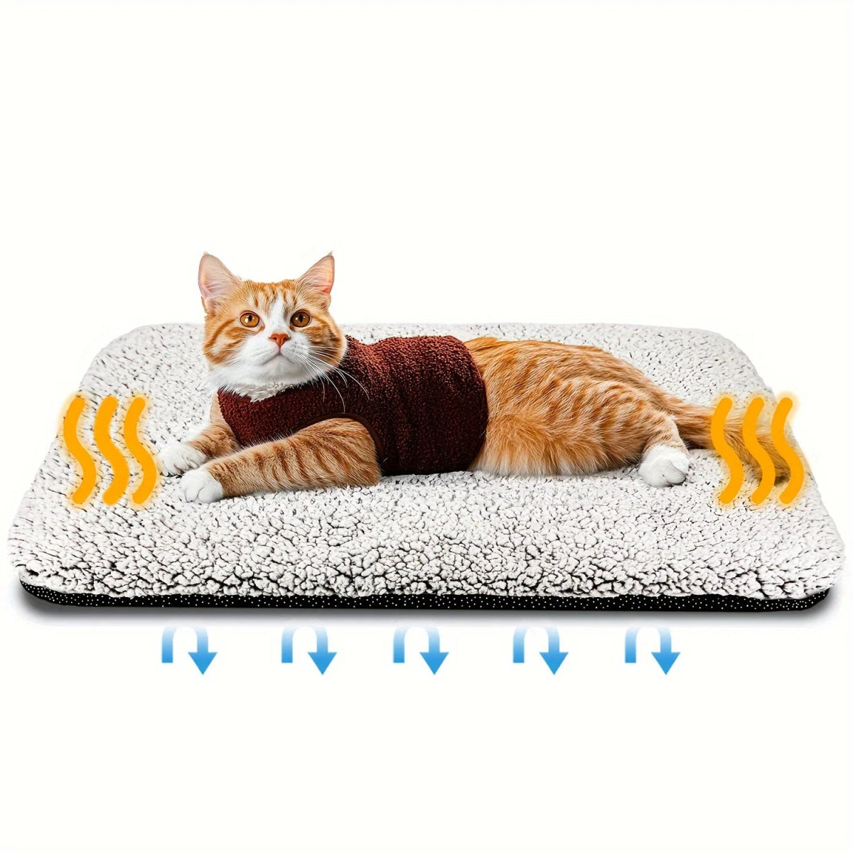 Self Warming Cat Bed Self Heating Cat Mat. Extra Warm Thermal Pet Pad with Removable Cover - YourCatNeeds