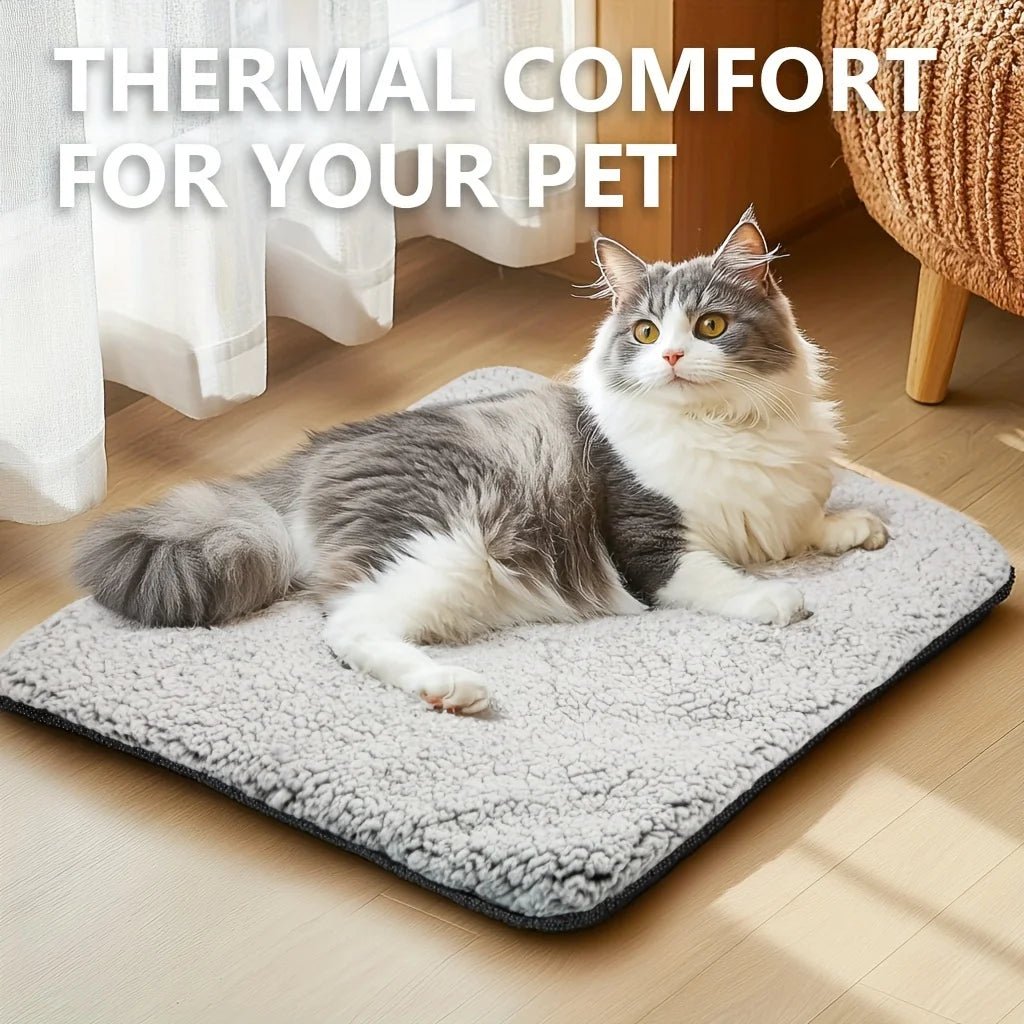 Self Warming Cat Bed Self Heating Cat Mat. Extra Warm Thermal Pet Pad with Removable Cover - YourCatNeeds