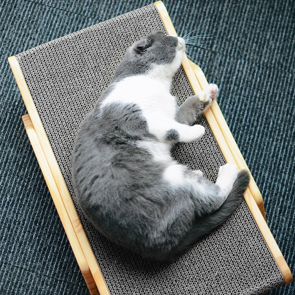 3-in-1 Wooden Cat Detachable Lounge Bed, Scratching Post & Claw-Training Toy - YourCatNeeds