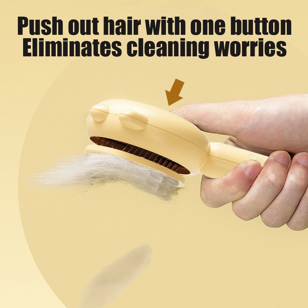 Cat Brush for Shedding, Pet Grooming Self Cleaning Slicker Brush for Cats & Dogs - YourCatNeeds