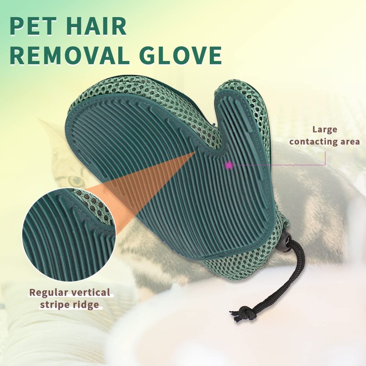 Cat Hair Glove & Pet Fur Remover Glove, Dog Grooming Glove Brush for Shedding,Pet Hair Remover Mitt for Cleaner, grooming glove - YourCatNeeds