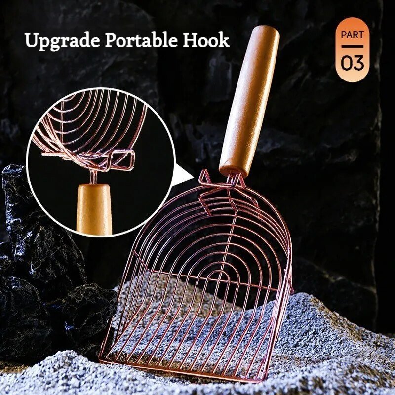 Cat Litter Metal Shovel With Hook - YourCatNeeds